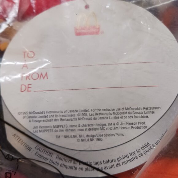 1995 McDonald's Jim Henson Muppets NHL Hockey Plush Set - Set of Four Muppets - Picture 10 of 15